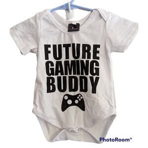 NWT In trend Graphic Onesie Tee Future Gaming Buddy Printed Baby Gamer 4/6 month